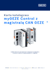 myGEZE Control z magistralą CAN GEZE  * Karta katalogowa PL
