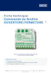 Commande de fenêtre OUVERTURE/FERMETURE  * Fiche technique FR