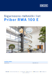 Pribor RWA 100 E Sigurnosno-tehnički list HR