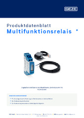 Multifunktionsrelais  * Produktdatenblatt DE
