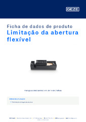 Limitação da abertura flexível Ficha de dados de produto PT