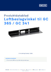 Loftbeslagvinkel til GC 365 / GC 341 Produktdatablad DA