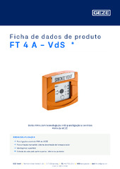 FT 4 A - VdS  * Ficha de dados de produto PT