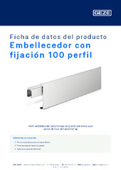 Embellecedor con fijación 100 perfil Ficha de datos del producto ES
