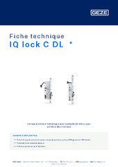 IQ lock C DL  * Fiche technique FR