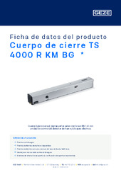 Cuerpo de cierre TS 4000 R KM BG  * Ficha de datos del producto ES