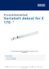 Variabelt deksel for E 170  * Produktdatablad NB