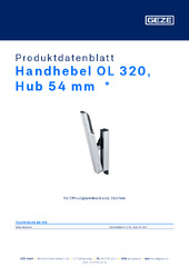 Handhebel OL 320, Hub 54 mm  * Produktdatenblatt DE