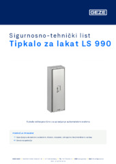 Tipkalo za lakat LS 990 Sigurnosno-tehnički list HR