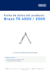 Brazo TS 4000 / 2000 Ficha de datos del producto ES