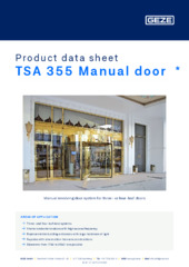 TSA 355 Manual door  * Product data sheet EN