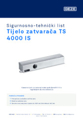 Tijelo zatvarača TS 4000 IS Sigurnosno-tehnički list HR