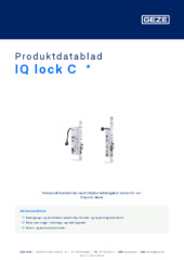IQ lock C  * Produktdatablad NB