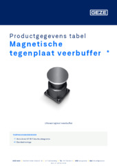 Magnetische tegenplaat veerbuffer  * Productgegevens tabel NL