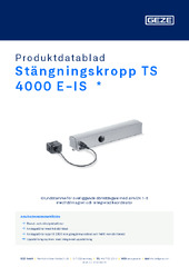 Stängningskropp TS 4000 E-IS  * Produktdatablad SV
