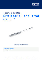 GEZE flush bolt metal Termék adatlap HU