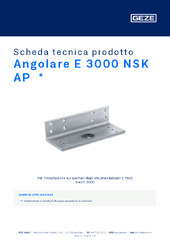 Angolare E 3000 NSK AP  * Scheda tecnica prodotto IT