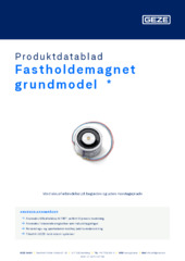Fastholdemagnet grundmodel  * Produktdatablad DA