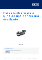 Șină de ușă pentru uși oscilante Fișa cu datele produsului RO