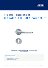 Handle LH 307 round  * Product data sheet EN