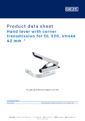 Hand lever with corner transmission for OL 320, stroke 42 mm  * Product data sheet EN