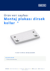 Montaj plakası dirsek kollar  * Ürün veri sayfası TR