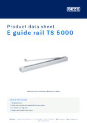 E guide rail TS 5000 Product data sheet EN