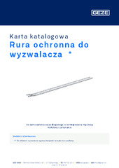 Rura ochronna do wyzwalacza  * Karta katalogowa PL
