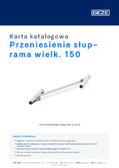 Przeniesienie słup-rama wielk. 150 Karta katalogowa PL