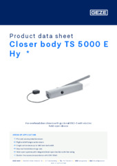 Closer body TS 5000 E Hy  * Product data sheet EN