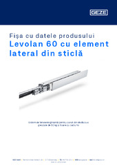 Levolan 60 cu element lateral din sticlă Fișa cu datele produsului RO