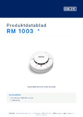 RM 1003  * Produktdatablad NB