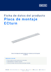 Placa de montaje ECturn Ficha de datos del producto ES