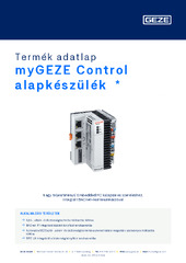 myGEZE Control alapkészülék  * Termék adatlap HU