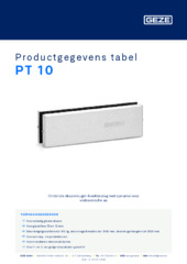 PT 10 Productgegevens tabel NL