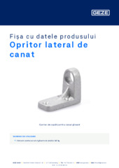 Opritor lateral de canat Fișa cu datele produsului RO