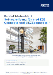 Softwarelizenz für myGEZE Connects und GEZEconnects  * Produktdatenblatt DE