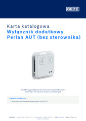 Wyłącznik dodatkowy Perlan AUT (bez sterownika) Karta katalogowa PL