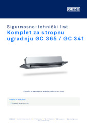 Komplet za stropnu ugradnju GC 365 / GC 341 Sigurnosno-tehnički list HR