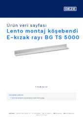 Lento montaj köşebendi E-kızak rayı BG TS 5000 Ürün veri sayfası TR