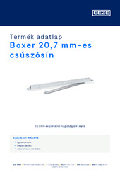 Boxer 20,7 mm-es csúszósín Termék adatlap HU