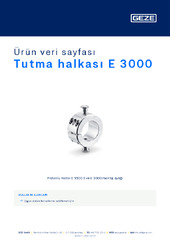 Tutma halkası E 3000 Ürün veri sayfası TR