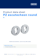 PZ escutecheon round  * Product data sheet EN