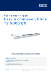 Bras à coulisse ECline TS 5000 BG Fiche technique FR