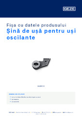 Șină de ușă pentru uși oscilante Fișa cu datele produsului RO