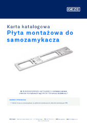 Płyta montażowa do samozamykacza Karta katalogowa PL