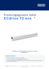 ECdrive T2 eco  * Productgegevens tabel NL