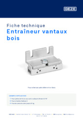 Entraîneur vantaux bois Fiche technique FR