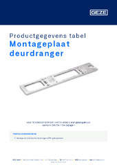 Montageplaat deurdranger Productgegevens tabel NL
