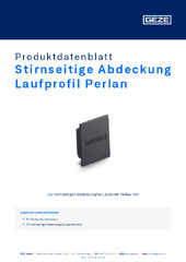 Stirnseitige Abdeckung Laufprofil Perlan Produktdatenblatt DE
